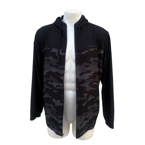 Travis Mathew Camo Tech Golf Hoodie Sz L Black - Picture 2 of 11